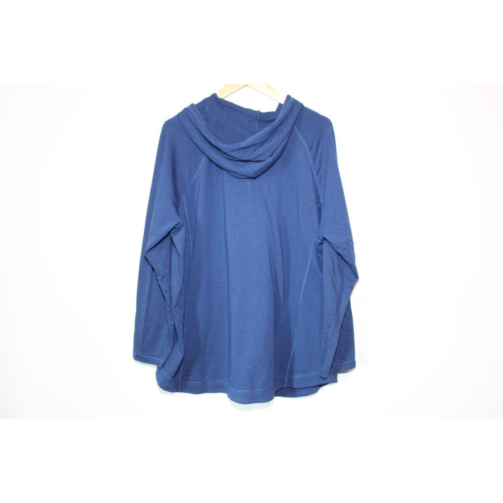J. Jill Soft Full Zip Hooded Sweatshirt Navy Blue Women's Plus Size 2X H14386 - Picture 8 of 13